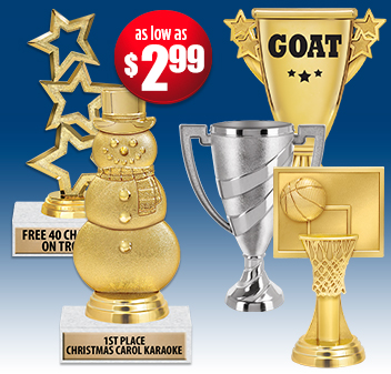  Crown Awards Gaming Trophies, 6 Gold Video Games Controller  Trophy, 1 Pack : Sports & Outdoors